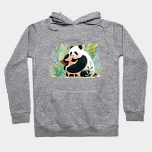 Cute Giant Panda Animal Loving Cuddle Embrace Children Kid Tenderness Hoodie